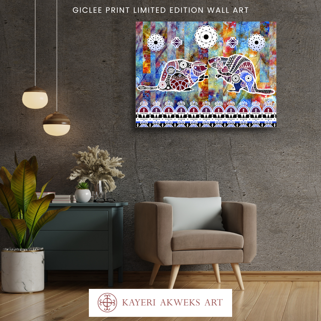 Double Beavers Discussing Change - Fine Art Giclee Print