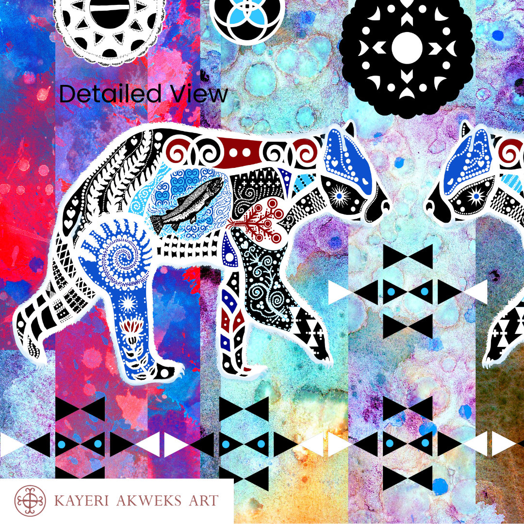 Double Black Bears After Fishing - Fine Art Giclee Print