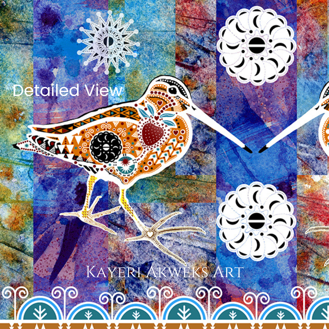 Double Snipes Shore Dancing - Fine Art Giclee Print