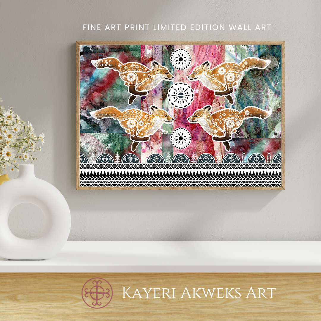 Four Red Fox Kits - Fine Art Giclee Print