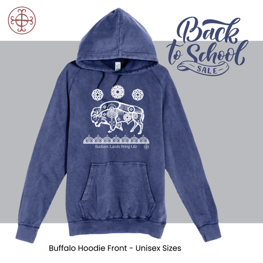 Forest Buffalo Vintage Denim-Color Unisex Hoodie